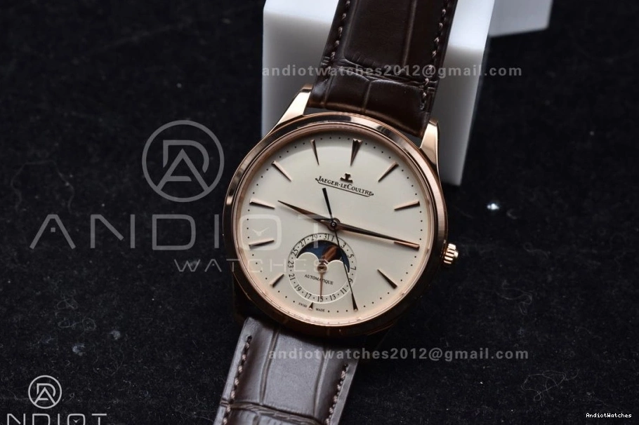 on Best RG SA925 Ultra Brown Moon Master FreshLook Leather 1:1 908 Strap Dial Super White Thin APSF Clone Edition 0320